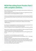 NCAA Recruiting Exam Practice Test 2 with complete solutions &vert;Latest 2024&sol;2025