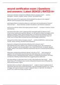 wound certification examwound certification exam &vert; Questions and answers &vert; Latest 2024&sol;25 &vert; RATED A&plus; 