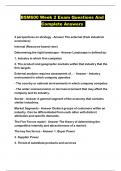 BSM600 Week 2 Exam Questions And Complete Answers 