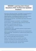 SED2601 Learning Unit 4 Exam Questions With Verified And Updated Answers&period;