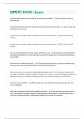GPSTC EVOC -Exam Questions and Answers 100&percnt; Pass