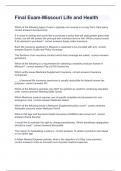 Final Exam-Missouri Life and Health with 100&percnt; correct  solutions 2024