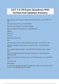 UCT T-6 VN Exam Questions With Verified And Updated Answers&period;