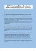 UCT Telephony Exam Questions With Verified And Updated Answers&period;
