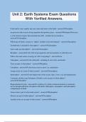 Unit 2&colon; Earth Systems Exam Questions With Verified Answers&period;