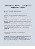 WA Real Estate - Chapter 1 Exam Questions With Correct Answers&period;