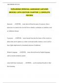 EXPLORING MEDICAL LANGUAGE LAFLEUR BROOKS 10TH EDITION CHAPTER 1 COMPLETE REVIEW