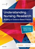 Test bank for understanding nursing research 7th edition by susan k grove jennifer r gray