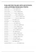 PARAMETER TRADE OFFS QUESTIONS AND ANSWERS WITH SOLUTIONS