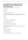 PARAMETERS & TRADE OFFS CH&period; 4 QUESTIONS AND ANSWERS WITH SOLUTIONS 2024