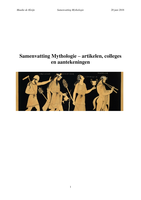Samenvatting 'Mythologie' (artikelen, hoor- en werkcolleges, samenvatting van alle artikelen)