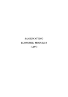 Economie Samenvatting Module 8 HAVO