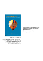 Samenvatting Management in sociaalagogische beroepen 