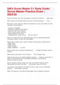 SAFe Scrum Master 5&period;1 Study Guide&vert; Scrum Master Practice Exam &vert; 2024&sol;25