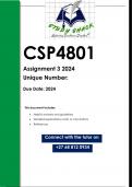 CSP4801 Assignment 3 &lpar;QUALITY ANSWERS&rpar; 2024