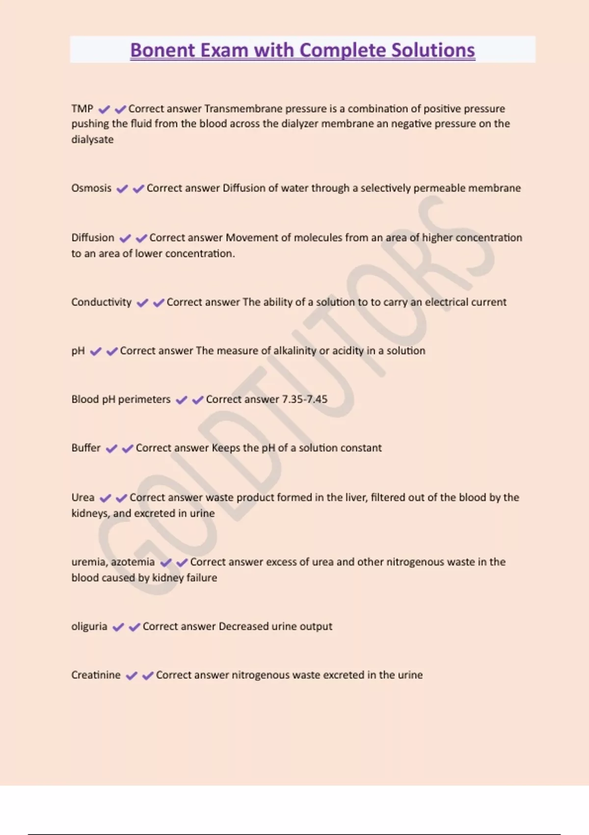 Bonent Exam with Complete Solutions - Bonnet - Stuvia US
