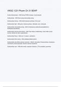 VNSG 1231 Pharm Ch 31 BSHP Questions with 100&percnt; correct answers &vert; verified &vert; latest update 2024