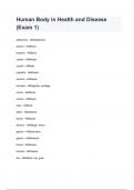 Human Body in Health and Disease &lpar;Exam 1&rpar; test bank Updated 2026&sol;2027 Questions with Expert-Verified Answers