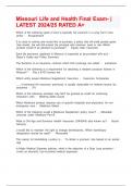 Missouri Life and Health Final Exam- &vert; LATEST 2024&sol;25 RATED A&plus;
