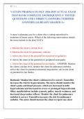 VATI RN PHARMACOLOGY 2024-2025 ACTUAL EXAM  TEST BANK COMPLETE 230 FREQUENTLY TESTED  QUESTIONS AND CORRECT ANSWERS &lpar;VERIFIED  ANSWERS&rpar; &vert;ALREADY GRADED A&plus;