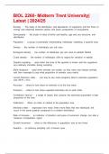BIOL 2260- Midterm Trent University&vert; Latest &vert; 2024&sol;25