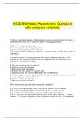 HESI RN Health Assessment Questions with complete solutions&period;