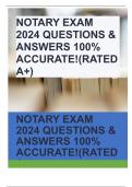 OHIO NOTARY EXAM &lpar;EXAM PACKAGE DEAL&rpar; 2024 Questions & Answers 100&percnt; Correct&lpar;GRADED A&plus;&rpar;