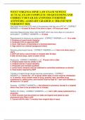 WEST VIRGINIA MPJE LAW EXAM NEWEST ACTUAL EXAM COMPLETE 150 QUESTIONS AND CORRECT DETAILED ANSWERS &lpar;VERIFIED ANSWERS&rpar; -ALREADY GRADED A&plus; BRAND NEW VERSION&excl;&excl; 2024