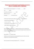 Dangerous Goods Ryanair Exam Questions & Answers 2023 &lpar;A&plus; GRADED 100&percnt; VERIFIED&rpar;