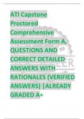 ATI Capstone  Proctored  Comprehensive  Assessment Form A&comma;  QUESTIONS AND  CORRECT DETAILED  ANSWERS WITH  RATIONALES &lpar;VERIFIED  ANSWERS&rpar; &vert;ALREADY  GRADED A&plus;