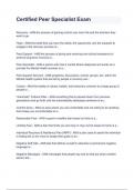 Certified Peer Specialist Exam Questions & answers