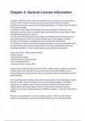 Chapter 4 General License Information Questions & answers