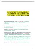 NRNP6566 MIDTERM EXAM LATEST 2024-2025 REAL EXAM QUESTIONS AND CORRECT ANSWERS &vert;AGRADE