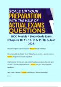 BIOD Module 4 Study Guide Exam &lpar;Chapters 10&comma; 11&comma; 12&comma; 13 & 15&rpar; Qs & Ans&sol; 2024&period; 