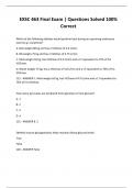 EXSC 463 Final Exam &vert; Questions Solved 100&percnt; Correc