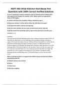 NUFT 442-CH16-Violence-And-Abuse Test Questions with 100&percnt; Correct Verified Solutions