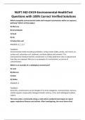 NUFT 442-CH19-Environmental-HealthTest Questions with 100&percnt; Correct Verified Solutions
