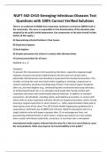 NUFT 442-CH15-Emerging-Infectious-Diseases Test Questions with 100&percnt; Correct Verified Solutions