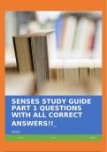 SENSES STUDY GUIDE PART 1 QUESTIONS WITH ALL CORRECT ANSWERS&excl;&excl;