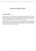 TEST BANK Introduction to Business Analytics Vernon Richardson&comma; Marcia Watson &lpar;CHAPTERS 1-12&rpar;