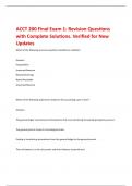 ACCT 200 Final Exam 1&colon; Revision Questions  with Complete Solutions&period; Verified for New  Updates