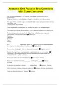 Anatomy 2260 Practice Test Questions with Correct Answers