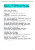 BIOL 201 LAB EXAM &lpar;slides and end questions&rpar; correct answers provided