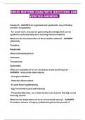 SW650 MIDTERM EXAM WITH QUESTIONS AND VERIFIED ANSWERS 