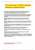 NU 250 Exam 1 With Complete Solution Updated 2024