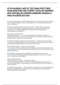 ATI PN NURSING CARE OF TEST BANK PROCTORED EXAM QUESTIONS AND CORRECT DETAILED ANSWERS WITH RATIONALES &lpar;VERIFIED ANSWERS&rpar; GRADED A&plus; PASS CHILDREN 2023-2024