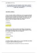 FUNDAMENTALS OF NURSING TEST 2024 LATEST UPDATED QUESTIONS WITH CORRECT ANSWERS ALREADY GRADED A&plus;