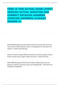 FEMA IS 700b ACTUAL EXAM LATEST VERSION ACTUAL QUESTION AND CORRECT DETAILED ANSWERS &lpar;VERIFIED ANSWERS&rpar; ALREADY GRADED A&plus;