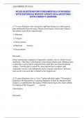 NCLEX QUESTIONS FOR FUNDAMENTALS OF NURSING WITH RATIONALE NEWEST UPDATE 2024 QUESTIONS WITH CORRECT ANSWERS