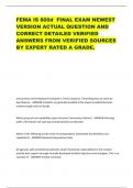 FEMA IS 800d FINAL EXAM NEWEST VERSION ACTUAL QUESTION AND CORRECT DETAILED VERIFIED ANSWERS FROM VERIFIED SOURCES BY EXPERT RATED A GRADE&period;